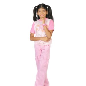 floral ribbon barbie print crop top bkt0105