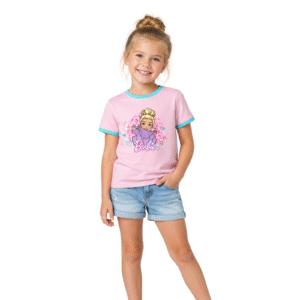 retro barbie print ith contrast rib and sleeve stripes bkt0109 (copy)